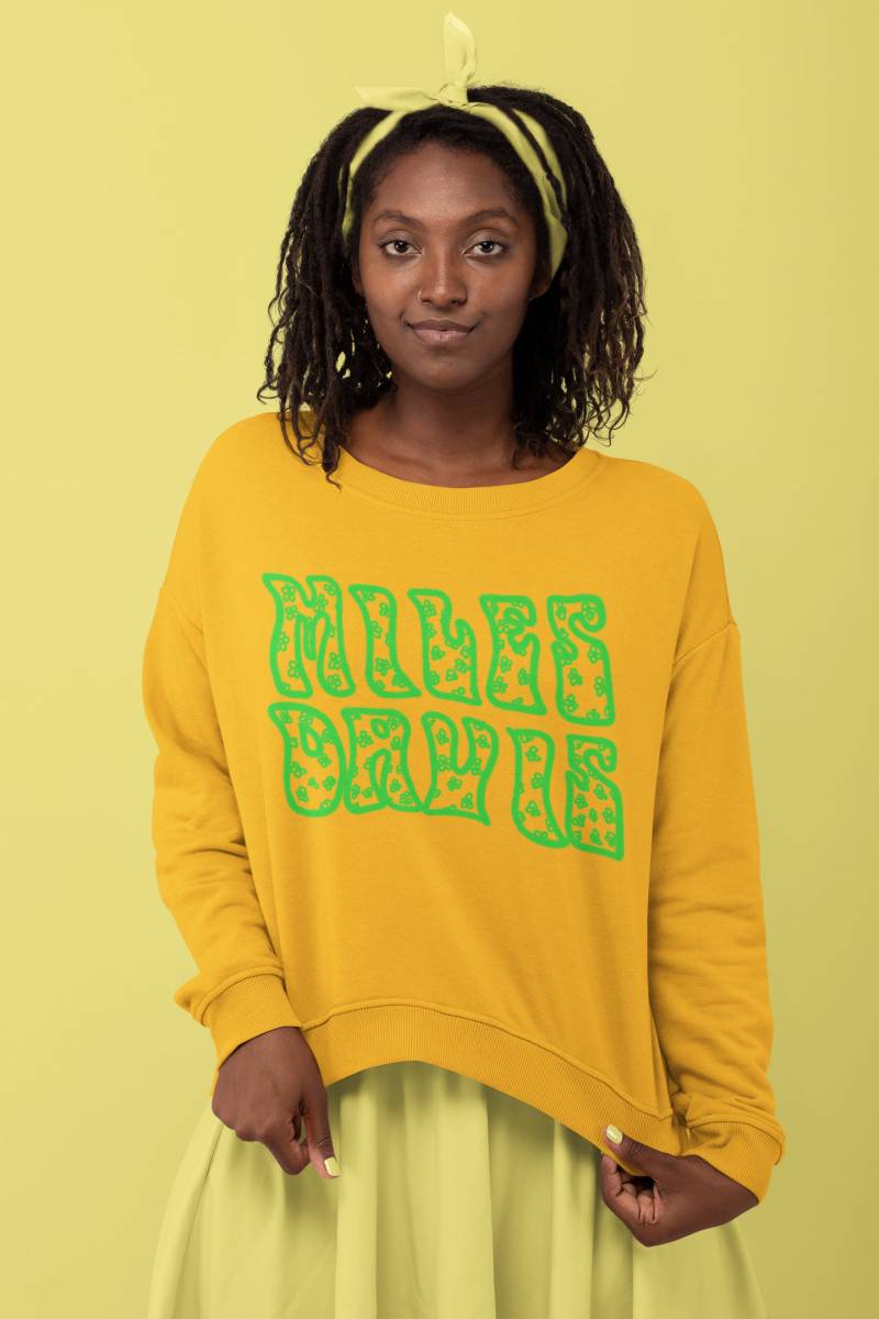 Groovy Miles Davis Modern Fleece Pullover von DownBeatCo