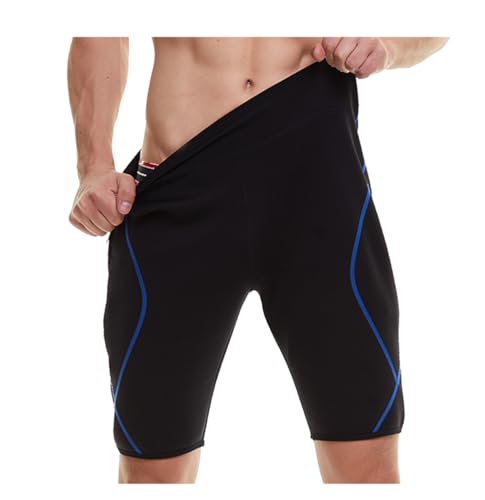 DownLTL Sauna Sweat Shorts für Herren Neoprene Schlankheits Workout Thermo Shorts Schwitzhose Zum Abnehmen Saunaanzüge Bauchkontrolle Effekt Bauch Weg Sportleggins von DownLTL