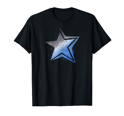Blue Cyber Y2K Star Aesthetic Downtown Girl Anfang der 2000er T-Shirt Blue Cyber Y2K Star Aesthetic Downtown Girl Anfang der 2000er T-Shirt von Downtown Girl Aesthetic Cyber Y2K Star Early 2000s