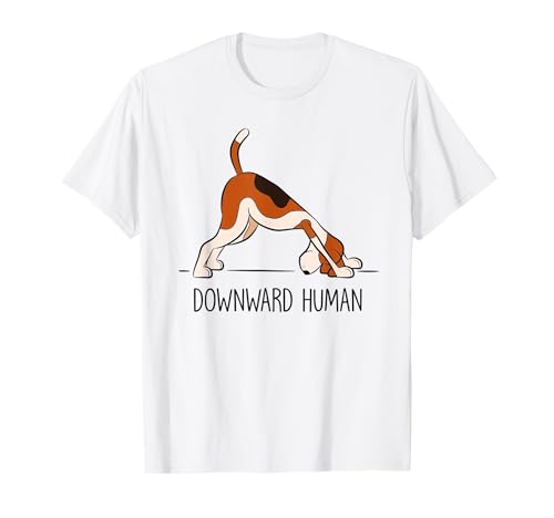 Downward Human - Herren Damen Lustige Hunde Yoga T-Shirt von Downward Human funny dog yoga