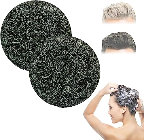 Gray Hair Reverse Bar, Reverse Grey Hair Bar Shampoo, Brown Hair Reverse Gray Natural Hair Darkening Shampoo Bar, Organic Grey Reverse Shampoo Bar, Prevents Hair Loss for Women and Men (2pcs) von Doxenem