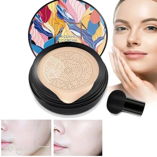 Whalegrass Air Cushion CC Cream, Whale Grass Make Up, CC Cream Foundation Waterproof, Air Cushion CC Cream, Makeup Long Lasting Matte, Moisturizing Concealer for All Skin Types (Natural) von Doxenem