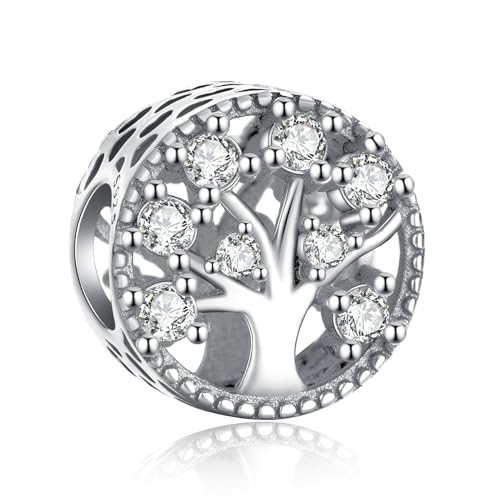 Doyafer 925 Sterling Silber Anhänger Charms Familie Baum für Frauen Armbänder Halskette Geschenk von Doyafer