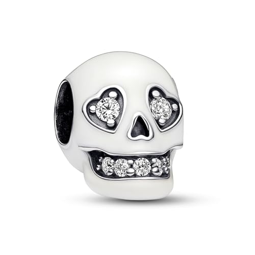 Doyafer 925 Sterling Silber Charms Halloween Nacht Licht glänzende Schädel geformte Perlen für Frauen Armband Urlaub Geburtstag Geschenke DIY Charm Schmuck Für Freunde Familie von Doyafer