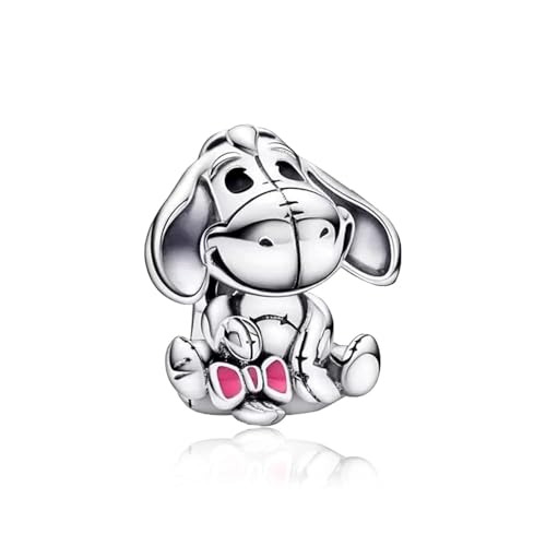 Doyafer 925 Sterling Silber Esel Perlen Anhänger Kompatibel mit Damenarmbändern und -armbändern Geschenke für die Familie in den Ferien und neuen Jahren von Doyafer