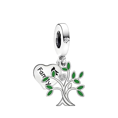 Doyafer Leben Leben Baum Familie 2-in-1 Anhänger Anhänger 925 Sterling Silber Charms geeignet für Frauen Armbänder Halsketten Geschenk für Familie von Doyafer