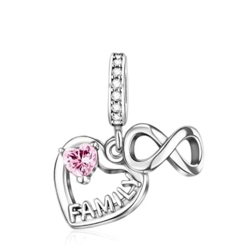 Doyafer Mutter Tochter Herz Anhänger 2 pro Packung 925 Sterling Silber Charms geeignet für Charm Halsketten Armband Schmuck Geschenk für Frauen Familie von Doyafer