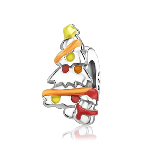 Doyafer Weihnachtsbaum Perlen 925 Sterling Silber Charms Fit Frauen Armband Perlen Anhänger Weihnachtsfeiertage Geschenke für Frauen von Doyafer