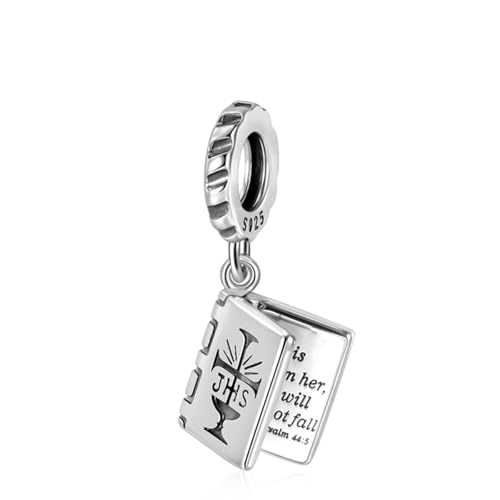 Doyafer verstellbare Bibel Anhänger Fit Damen Halskette Armband 925 Sterling Silber Charme Geburtstag Schmuck Geschenk für Freunde Familie von Doyafer