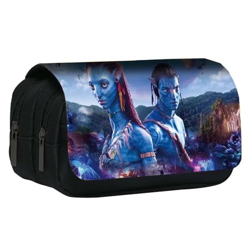 Doyomtoy Federmäppchen für Kinder,Federtasche Schule Bürobedarf Filmthemen Office Pencil Case,Double Zip Canvas Pencil Case Portable Large Capacity Office Stationery Pouch Pen von Doyomtoy