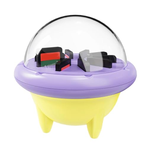 Dpofirs Tragbarer Spielpatronenhalter, 10 Slots aus Hochwertigem Verschleißmaterial, Geeignet für for 2, für for Lite, für for OLED, Game Card Organizer (Lilagelb) von Dpofirs