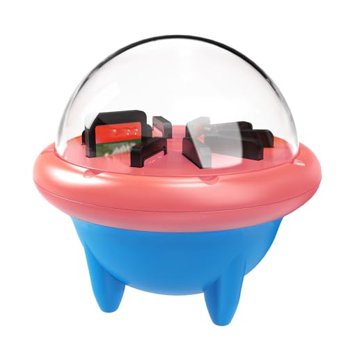 Dpofirs Tragbarer Spielpatronenhalter, 10 Slots aus Hochwertigem Verschleißmaterial, Geeignet für for 2, für for Lite, für for OLED, Game Card Organizer (Rotblau) von Dpofirs