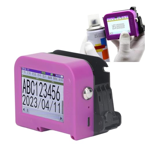 Handheld Tintenstrahldruckerpistole, Abnehmbare Tragbare Mini Smart Tintenstrahlcodiermaschine für Produktionsdatum QR Code 100 Bis 240 V (EU-Stecker) von Dpofirs