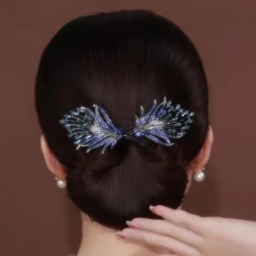 Eleganter Und Zarter Haarknoten-Maker Für Frauen, Dekorativer Dutt-Maker in Blattform, Elegante Haaraccessoires, Lockenwickler Mit French-Twist-Frisur, Dutt-Clips(C) von Dpptgh