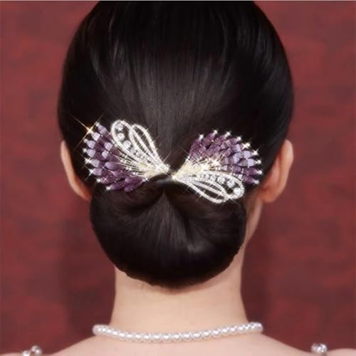 Eleganter Und Zarter Haarknoten-Maker Für Frauen, Dekorativer Dutt-Maker in Blattform, Elegante Haaraccessoires, Lockenwickler Mit French-Twist-Frisur, Dutt-Clips(F) von Dpptgh