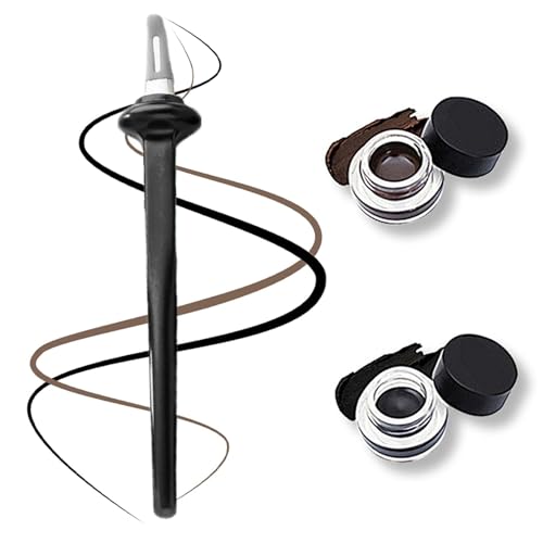 Visulong Flawless Eyeliner-Tool Mit Eyeliner-Creme, Silikon-Eyeliner-Tools-Applikator, Wiederverwendbares, Wasserdichtes, Einfaches No-Skip-Eyeliner-Set, Make-up-Tool-Set for Anfänger, Frauen(Schwarz) von Dpptgh