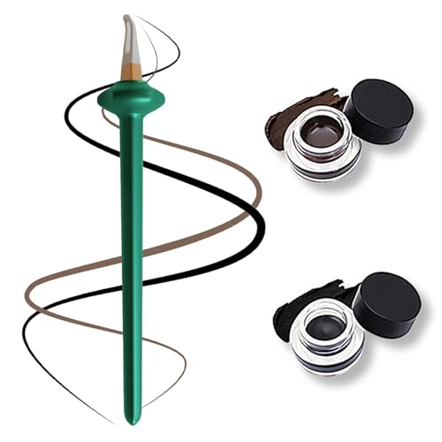 Visulong Flawless Eyeliner-Tool Mit Eyeliner-Creme, Silikon-Eyeliner-Tools-Applikator, Wiederverwendbares, Wasserdichtes, Einfaches No-Skip-Eyeliner-Set, Make-up-Tool-Set for Anfänger, Frauen(Grün) von Dpptgh