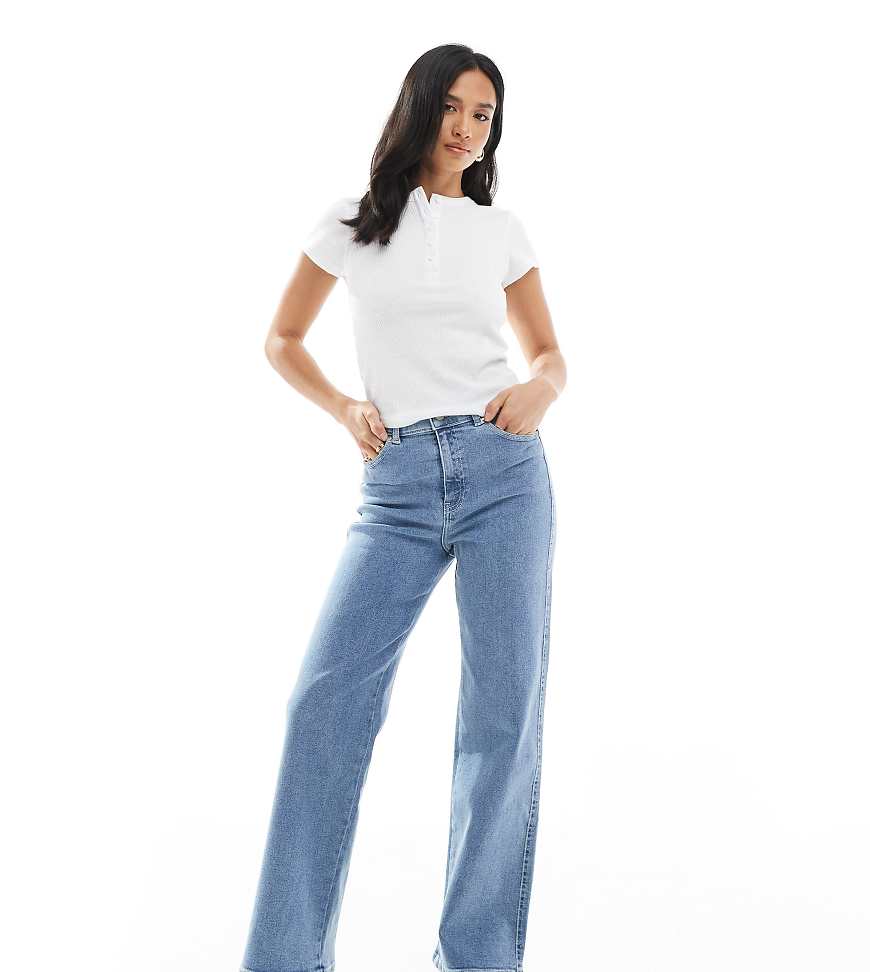 Dr. Denim Petite - Moxy - Straight Jeans in der Waschung sanftes Kaplicht-Blau von Dr Denim Petite