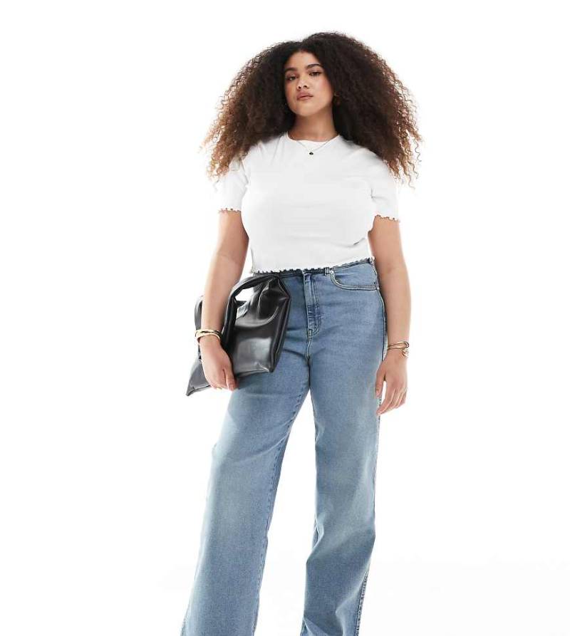 Dr. Denim Plus - Moxy - Gerade geschnittene Jeans in Cape Light Vintage Worn Blau von Dr Denim Plus