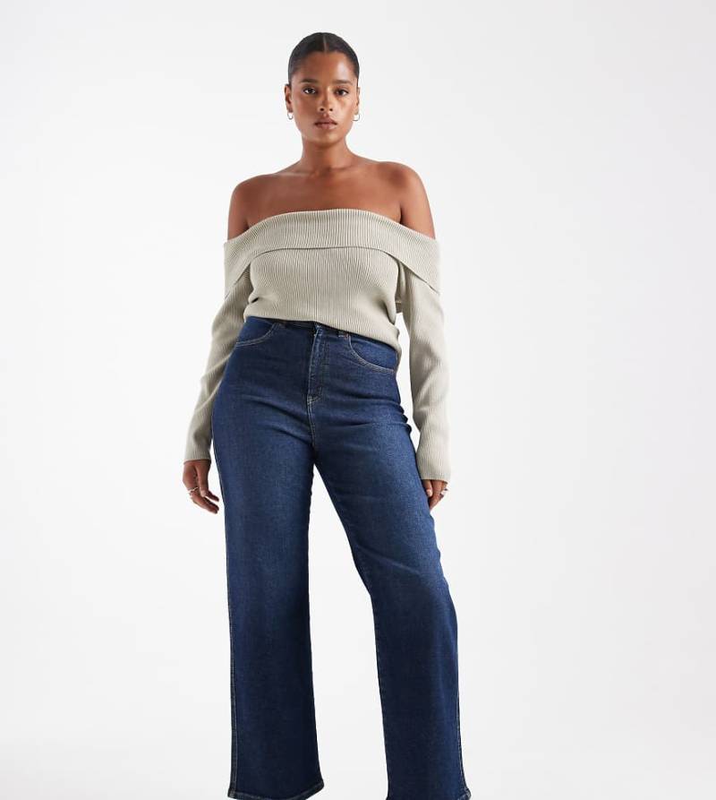 Dr. Denim Plus - Moxy - Jeans in dunkelblauer Waschung mit geradem Schnitt von Dr Denim Plus
