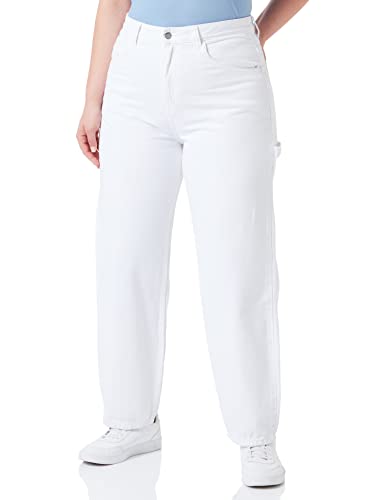 Dr Denim Damen Faye Worker Jeans, White, S/30 von Dr. Denim