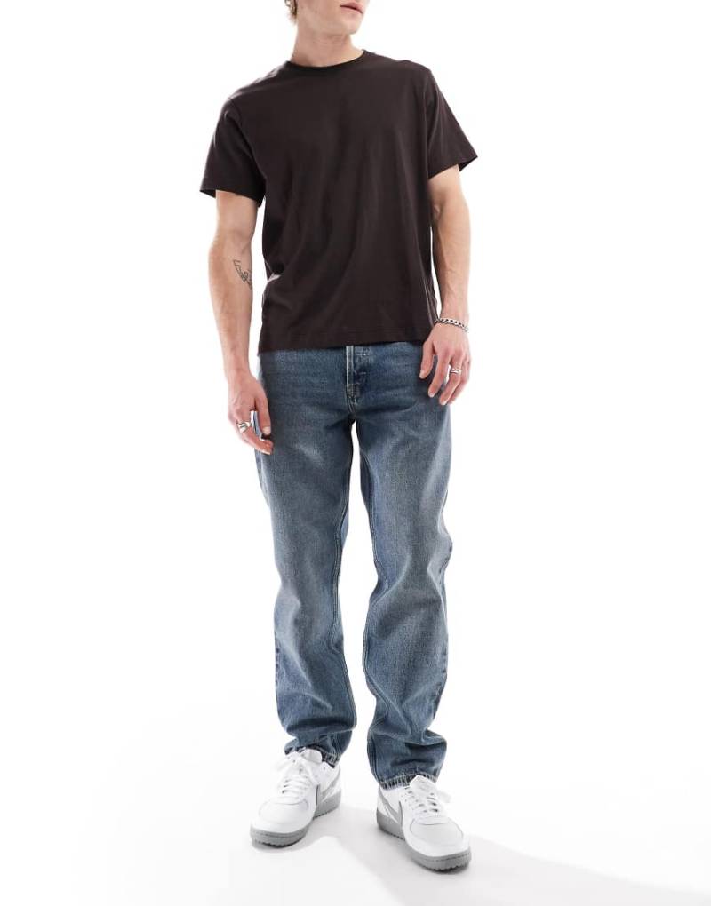 Dr Denim - Rush - Jeans in dunkelblauer mittlerer Vintage-Canyon-Waschung mit normaler Passform von Dr Denim