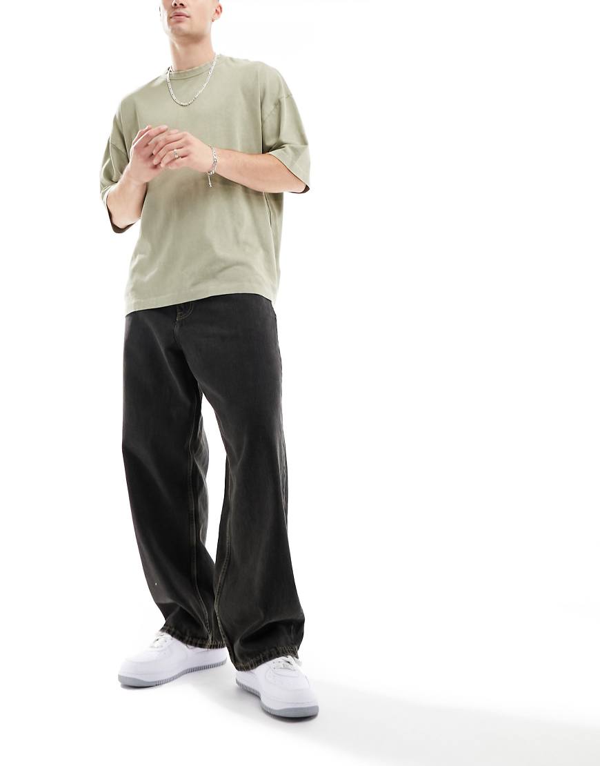 Dr. Denim - Kobe - Jeans in getöntem Schwarz in Baggy-Passform von Dr Denim