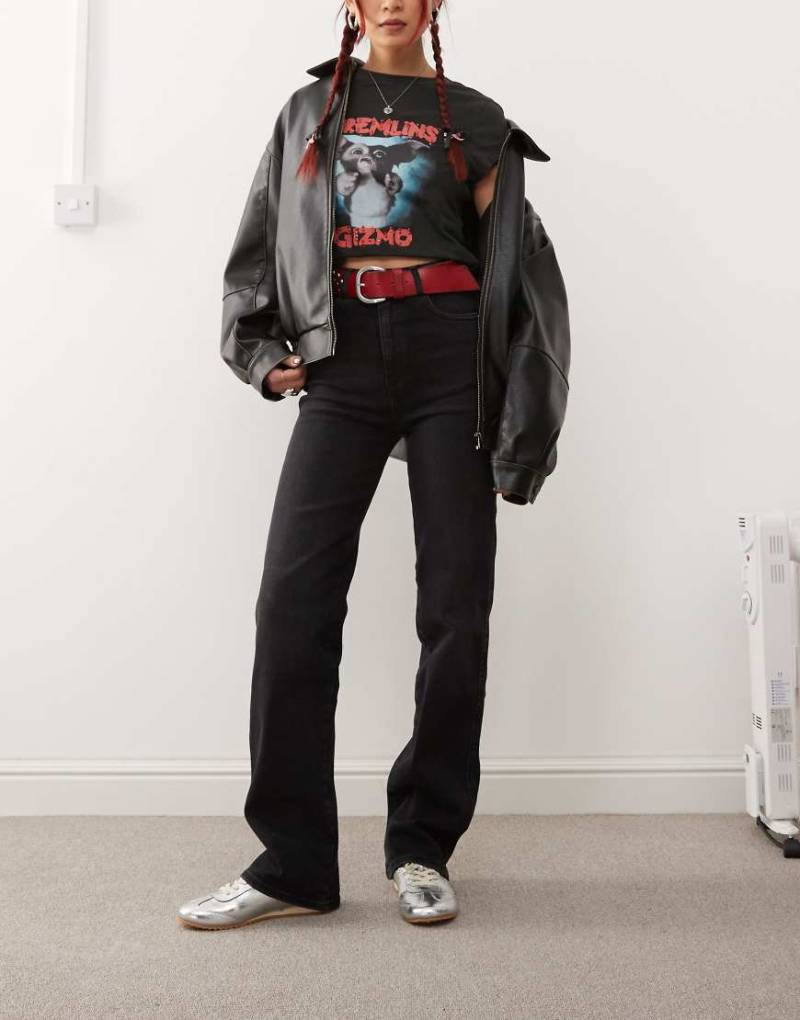 Dr. Denim - Moxy - Jeans in Nebelschwarz mit geradem Schnitt von Dr Denim