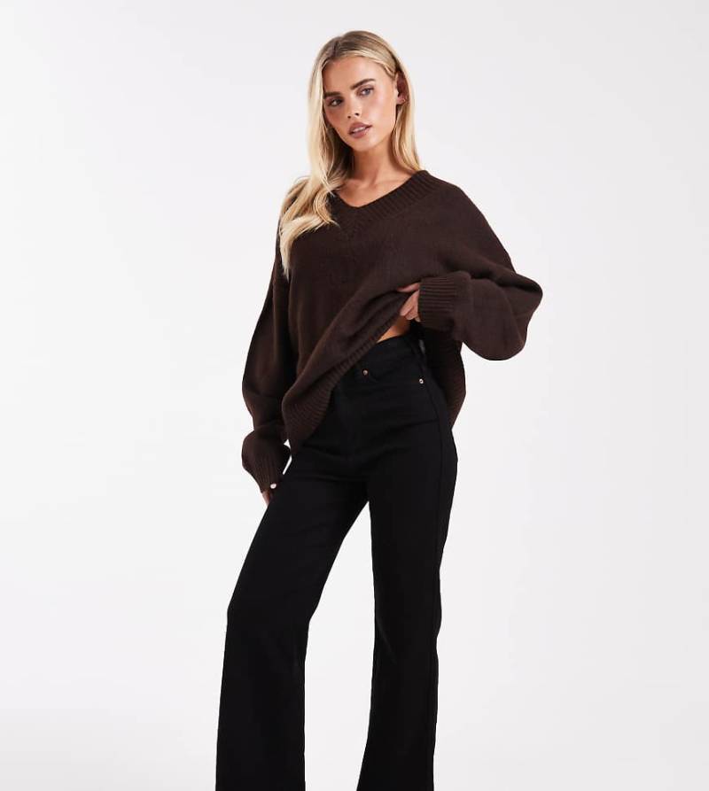 Dr. Denim Petite - Moxy - Jeans mit geradem Bein in Schwarz von Dr Denim