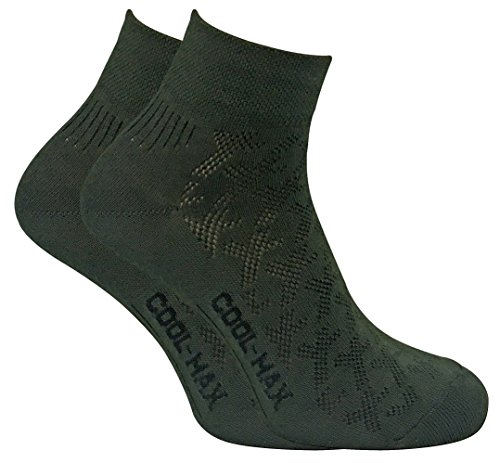 Dr Hunter - 2er Pack Herren Coolmax Atmungsaktiv Klimaregulierender Quarter Trekking Leicht Knöchel Wandersocken zum Sommer (46-50 EU, DHC-N) von Dr Hunter