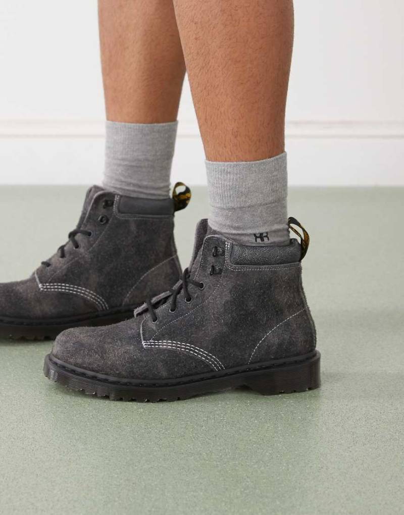 Dr Martens - 939 - Lederstiefel in Dunkelgrau mit sechs Ösen von Dr Martens