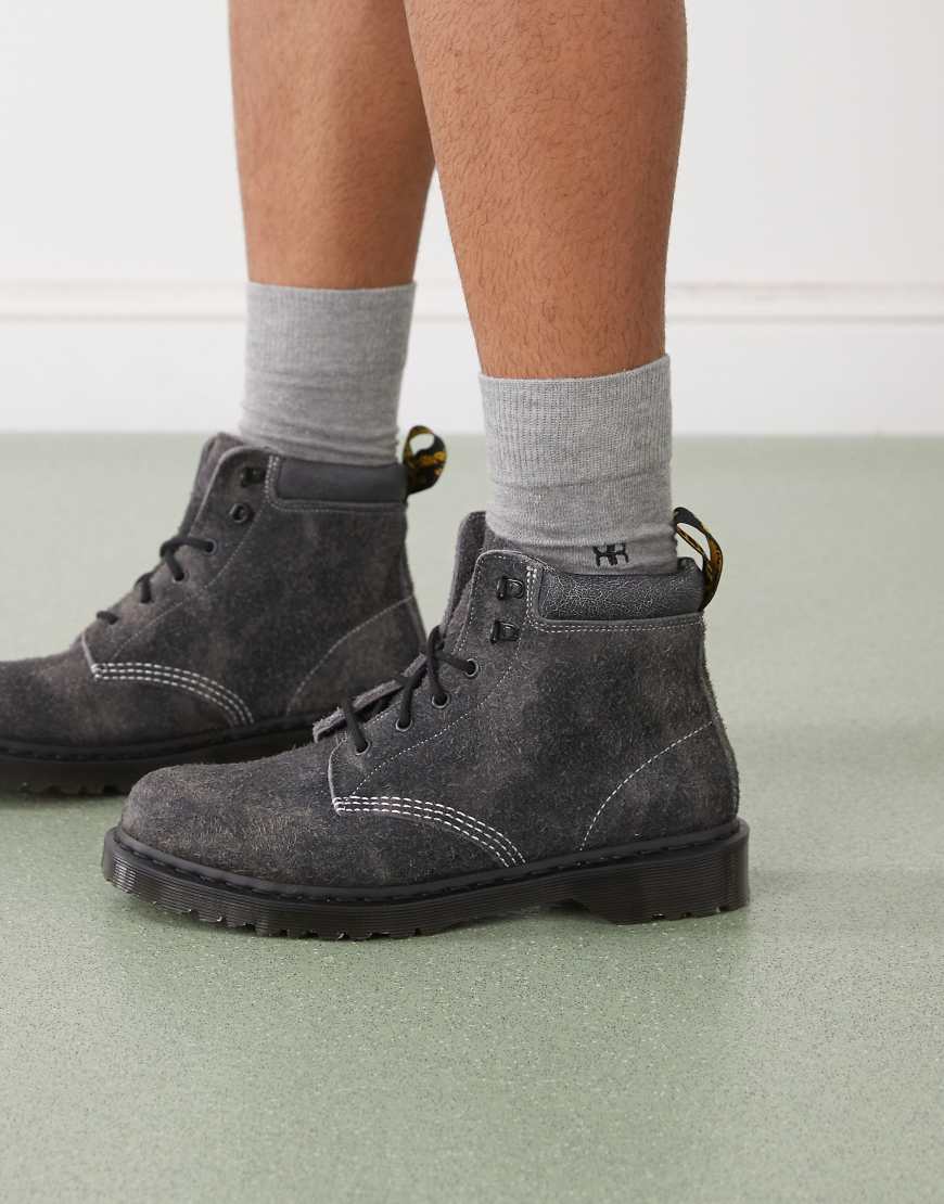 Dr Martens - 939 - Lederstiefel in Dunkelgrau mit sechs Ösen von Dr Martens