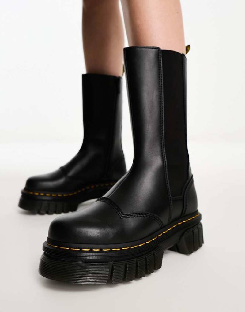 Dr Martens - Audrick - Chelsea-Stiefel aus schwarzem Nappaleder mit hohem Schaft von Dr Martens