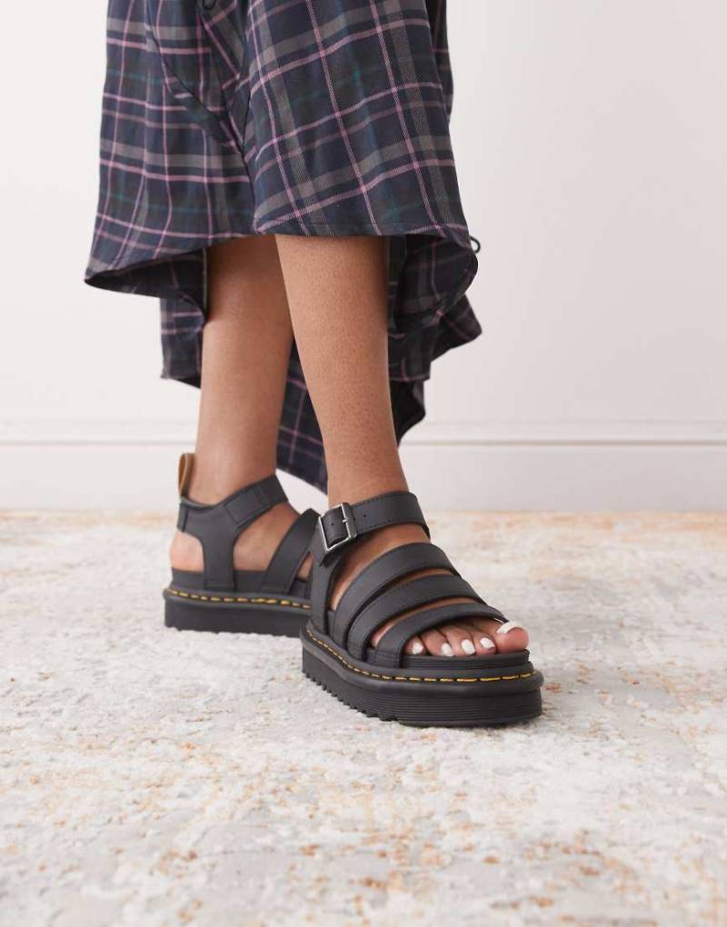 Dr Martens - Blaire - Schwarze, vegane Sandalen mit dicker Sohle von Dr Martens