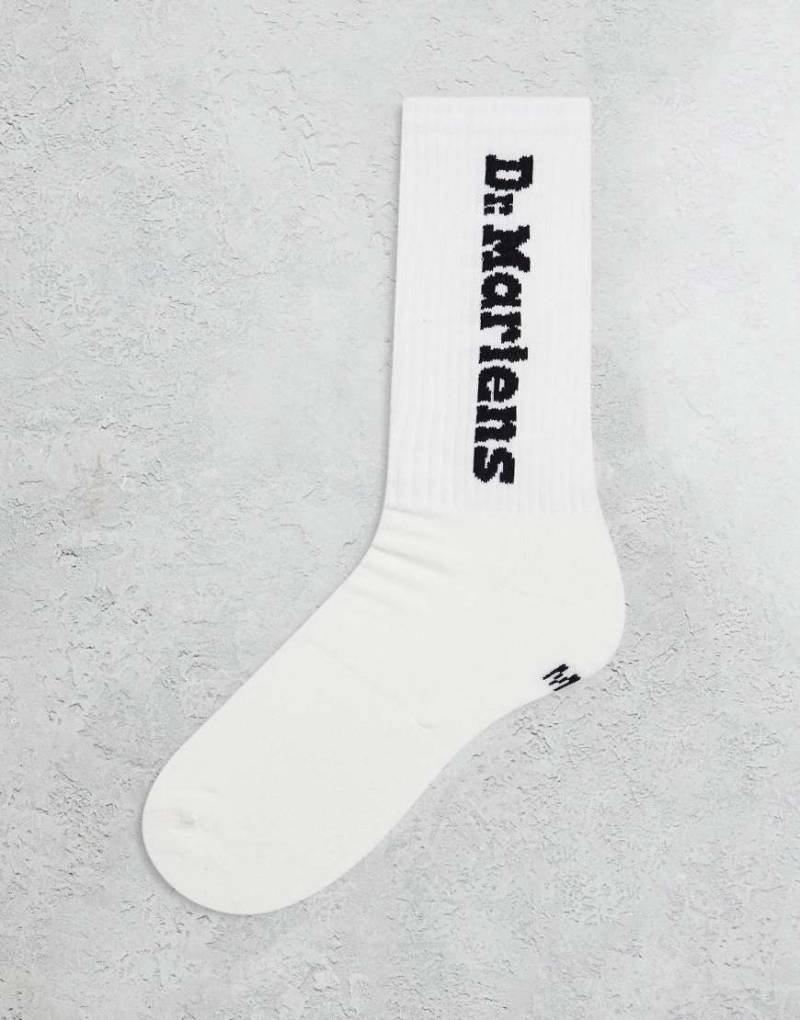 Dr Martens - Unisex-Socken in Weiß mit vertikalem Logo von Dr Martens