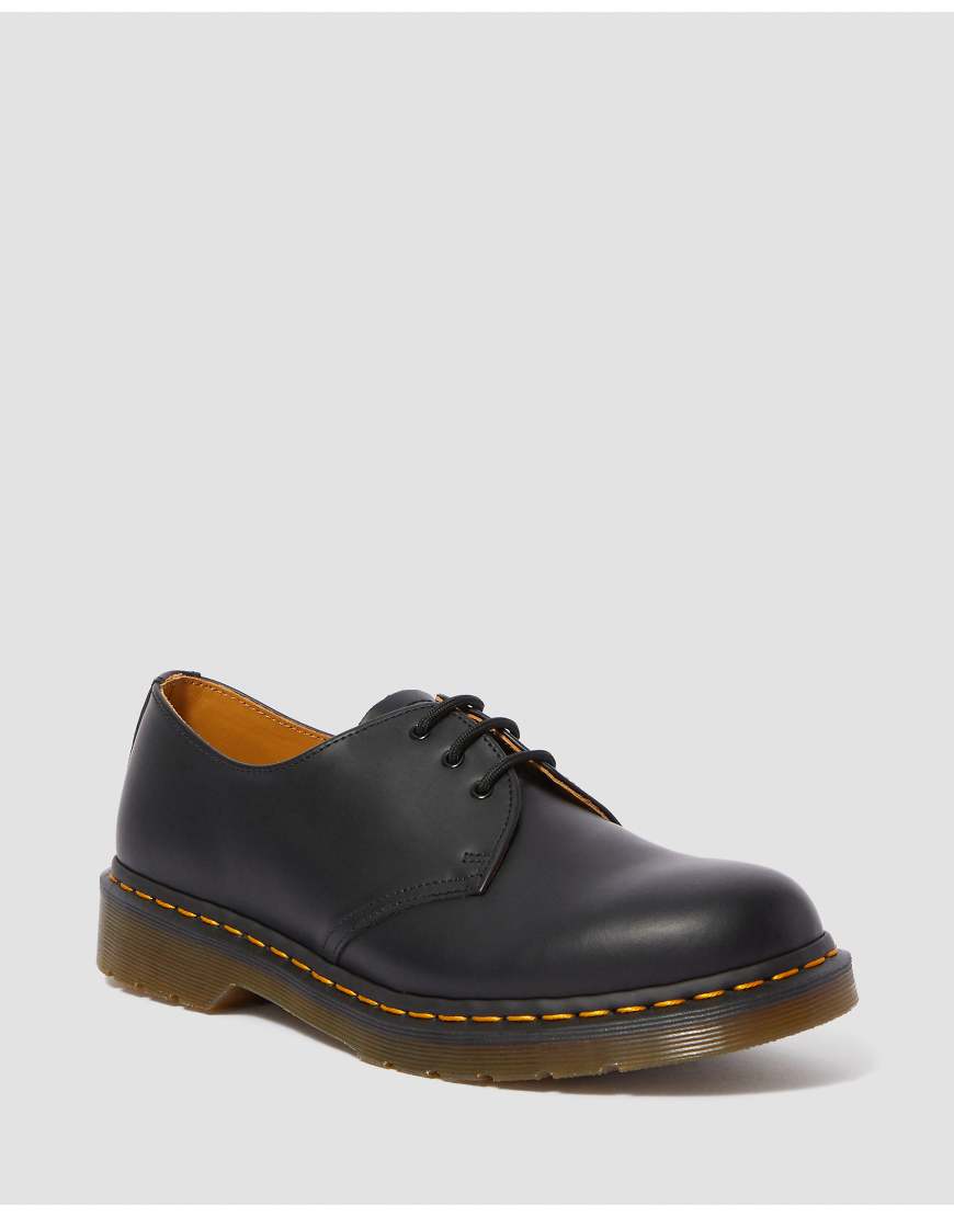 Dr. Martens - 1461 - Unisex-Oxford-Schuhe aus glattem Leder mit 3 Ösen-Schwarz von Dr Martens