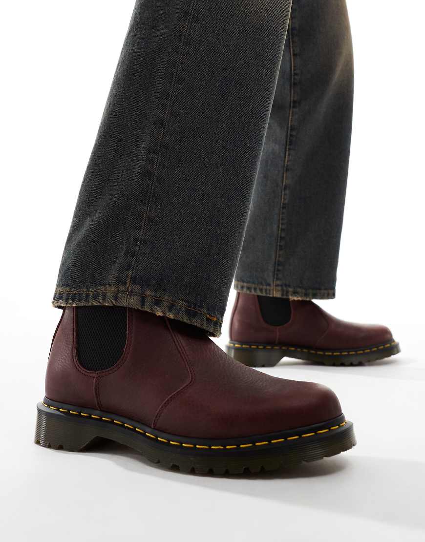 Dr. Martens - 2976 - Chelsea-Stiefel in Burgunderrot mit Kunstpelzfutter Dr. Martens - 2976 - Chelsea-Stiefel in Burgunderrot mit Kunstpelzfutter von Dr Martens