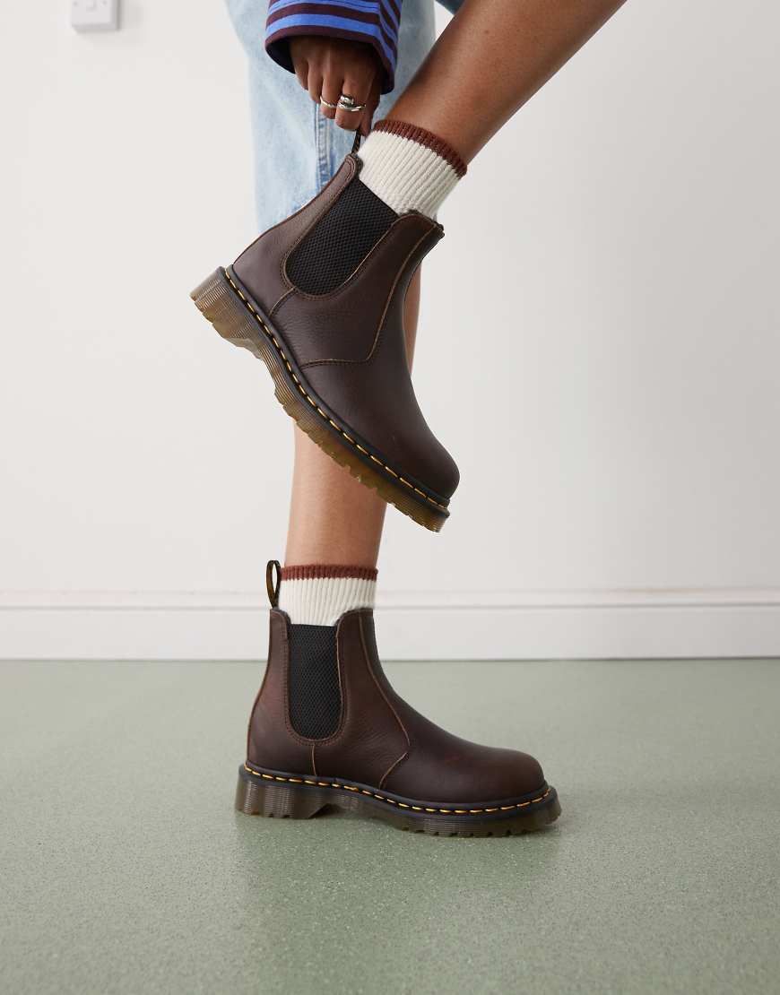 Dr. Martens - 2976 - Chelsea-Stiefel in Dunkelbraun-Brown von Dr Martens