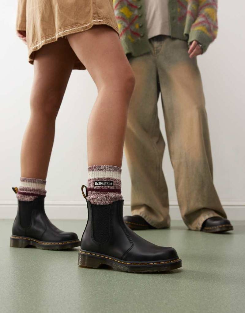 Dr. Martens - 2976 - Unisex-Chelsea-Stiefel aus glattem Leder-Schwarz von Dr Martens