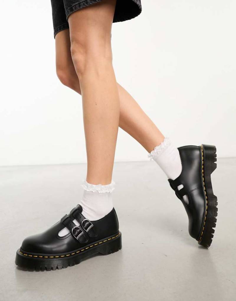 Dr. Martens - 8065 Bex - Mary-Jane-Schuhe aus glattem Leder in Schwarz von Dr Martens