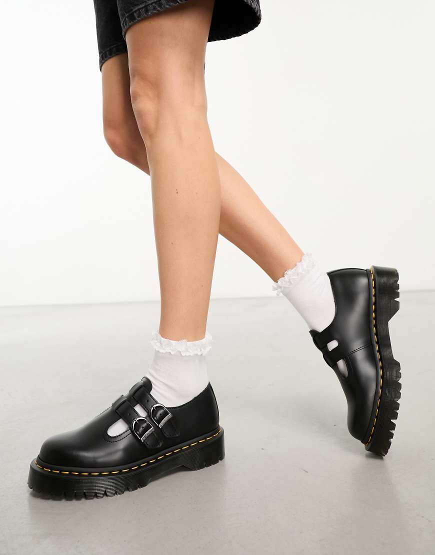 Dr. Martens - 8065 Bex - Mary-Jane-Schuhe aus glattem Leder in Schwarz von Dr Martens