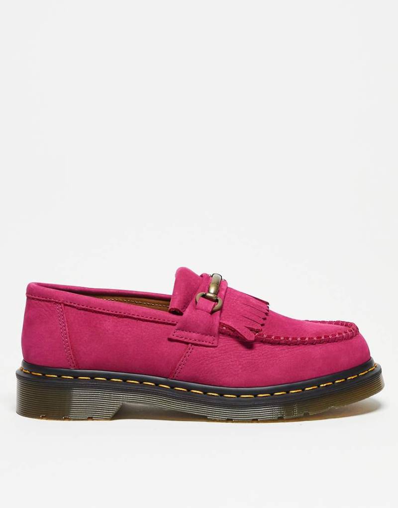 Dr. Martens - Adrian - Unisex-Loafer in Fuchsia-Rosa mit Fransen von Dr Martens