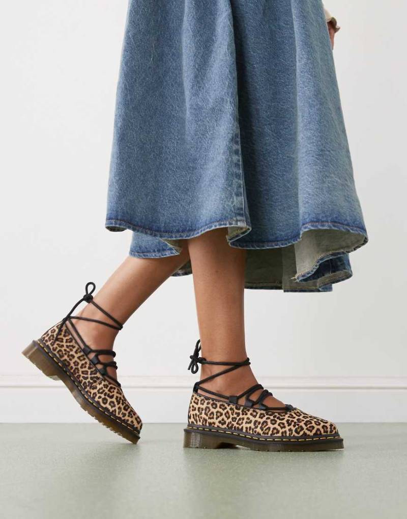 Dr. Martens - Elphie II - Schnürschuhe mit Tierfellmuster-Bunt von Dr Martens