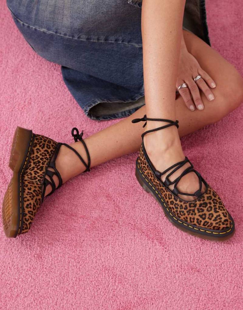 Dr. Martens - Elphie II - Schnürschuhe mit Tierfellmuster-Bunt von Dr Martens