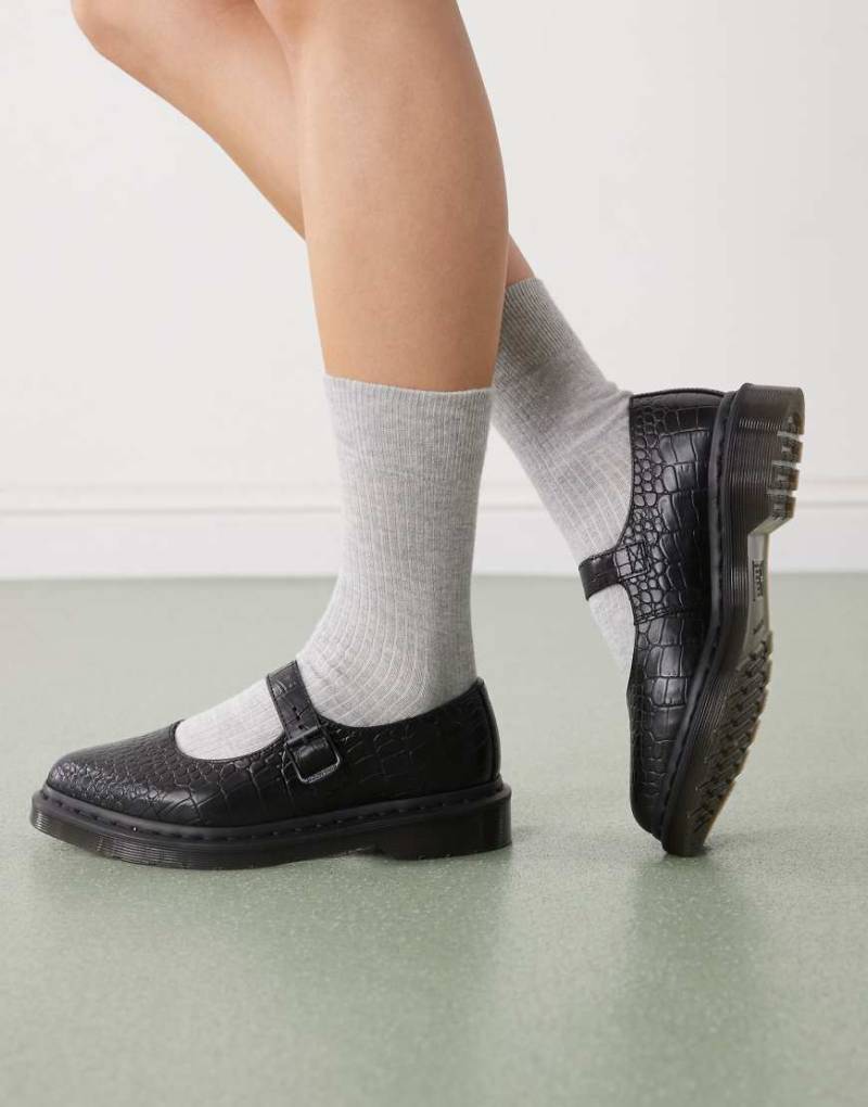 Dr. Martens - Elphie - Mary-Jane-Schuhe in Kroko-Schwarz Dr. Martens - Elphie - Mary-Jane-Schuhe in Kroko-Schwarz von Dr Martens