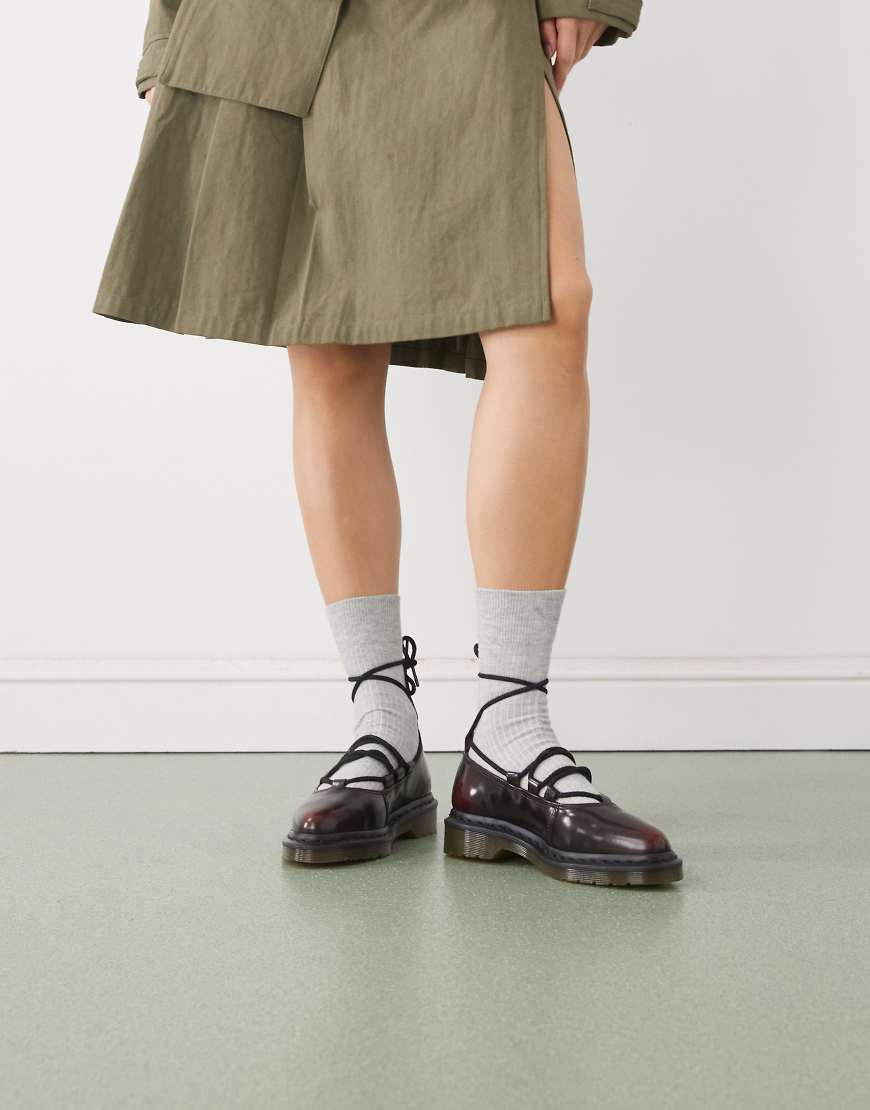 Dr. Martens - Elphie - Schnürschuhe in Kirschrot von Dr Martens