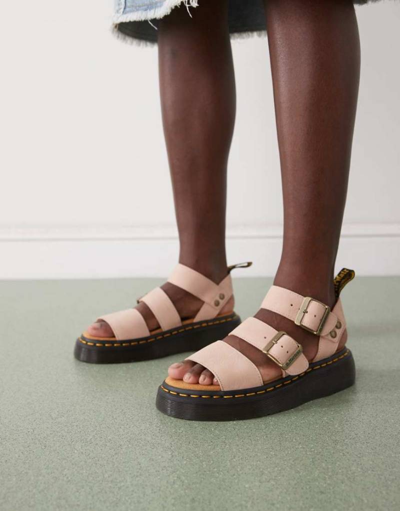 Dr. Martens - Gryphon Quad - Sandalen in Puderrosa von Dr Martens