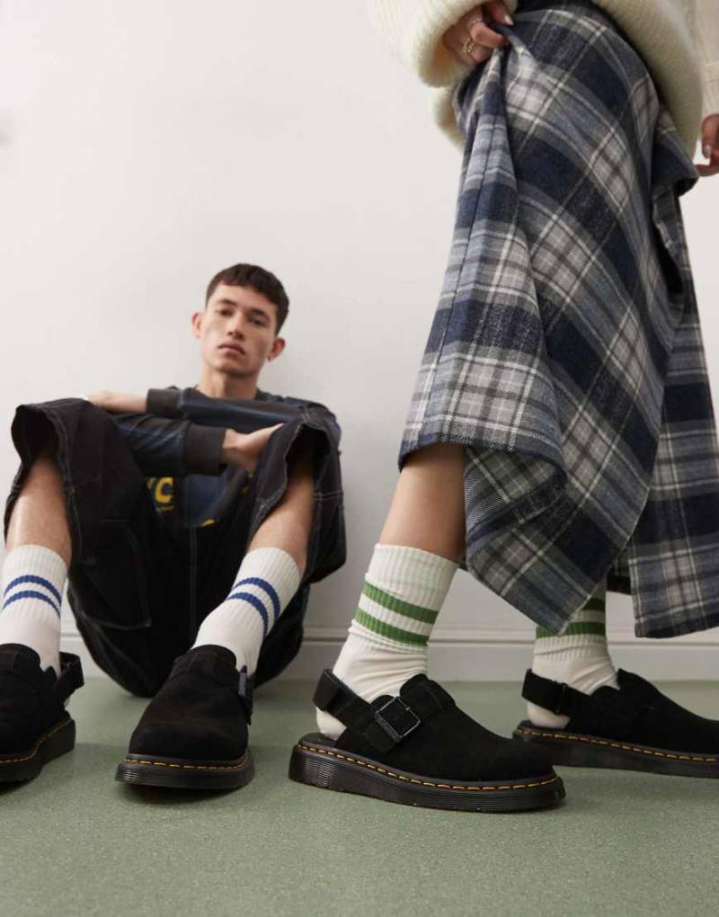 Dr. Martens - Jorge II - Unisex-Mules aus Wildleder in Schwarz von Dr Martens