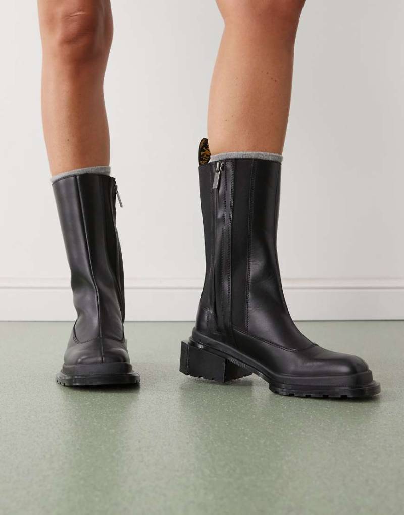 Dr. Martens - Maybole Hi - Stiefel in Schwarz mit Lackoptik von Dr Martens