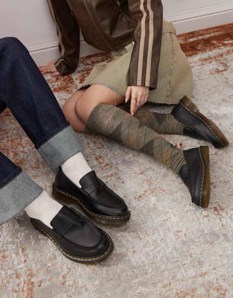 Dr. Martens - Penton - Unisex-Loafer in glattem Schwarz von Dr Martens